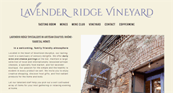 Desktop Screenshot of lavenderridgevineyard.com