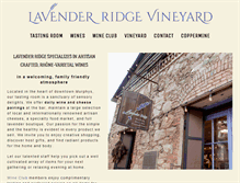 Tablet Screenshot of lavenderridgevineyard.com